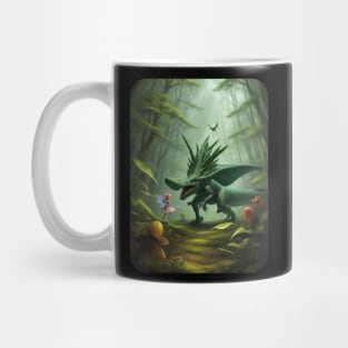 Fairy and Dinosaur meet up in the Forest, Mug